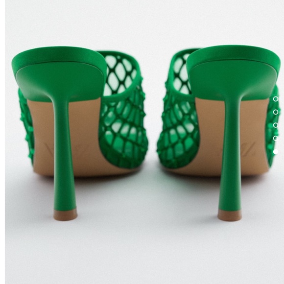 Green Zara heels size 39 new - Picture 4 of 5